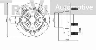 TREVI AUTOMOTIVE wb1679 -  Комплект подшипника ступицы колеса